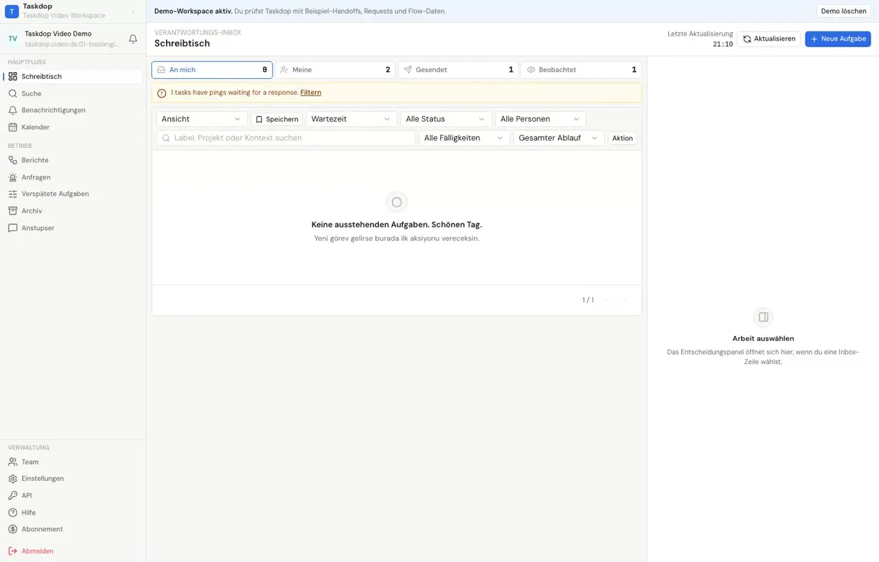 Schnellstart mit Taskdop