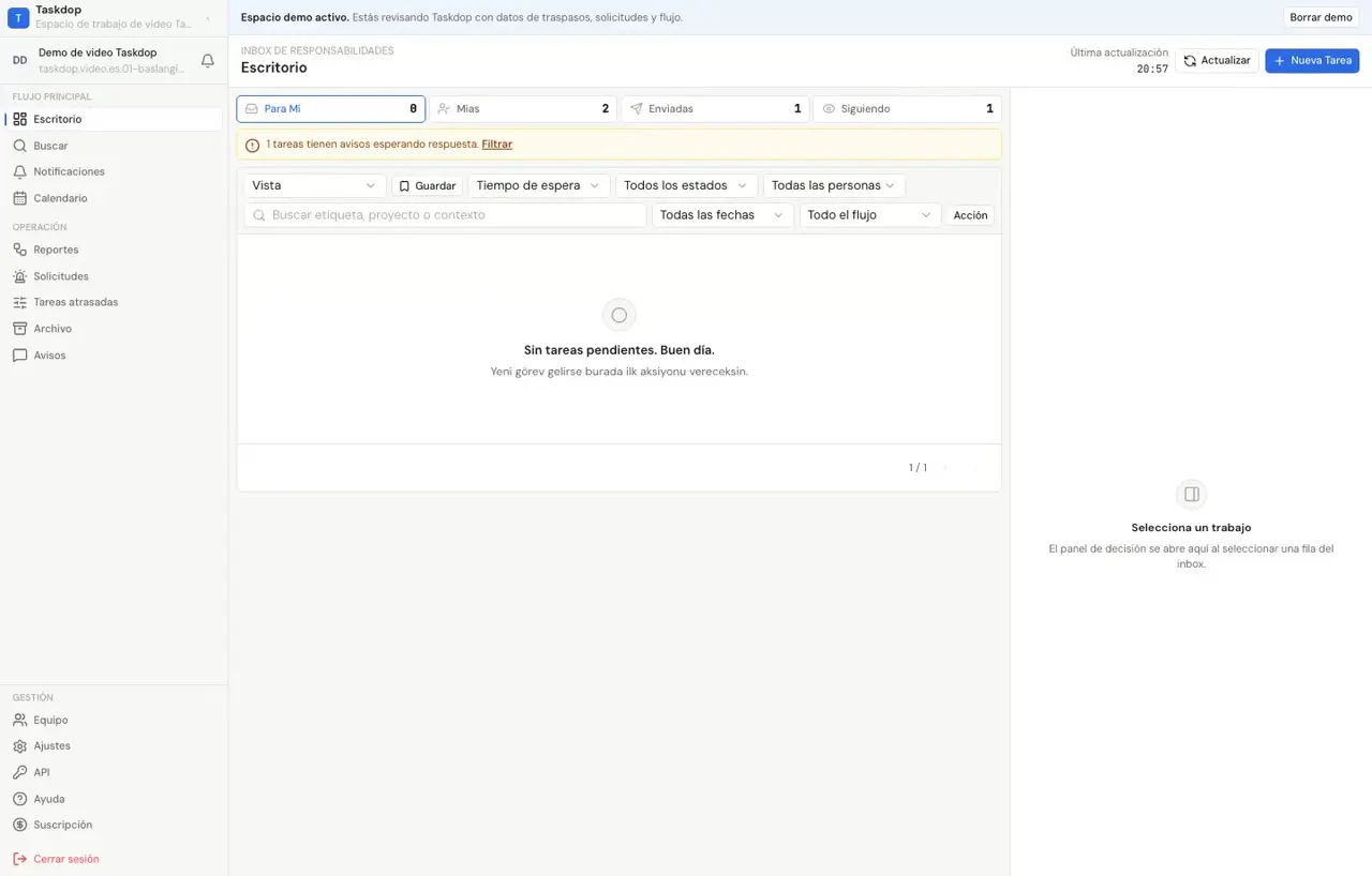 Inicio rápido con Taskdop