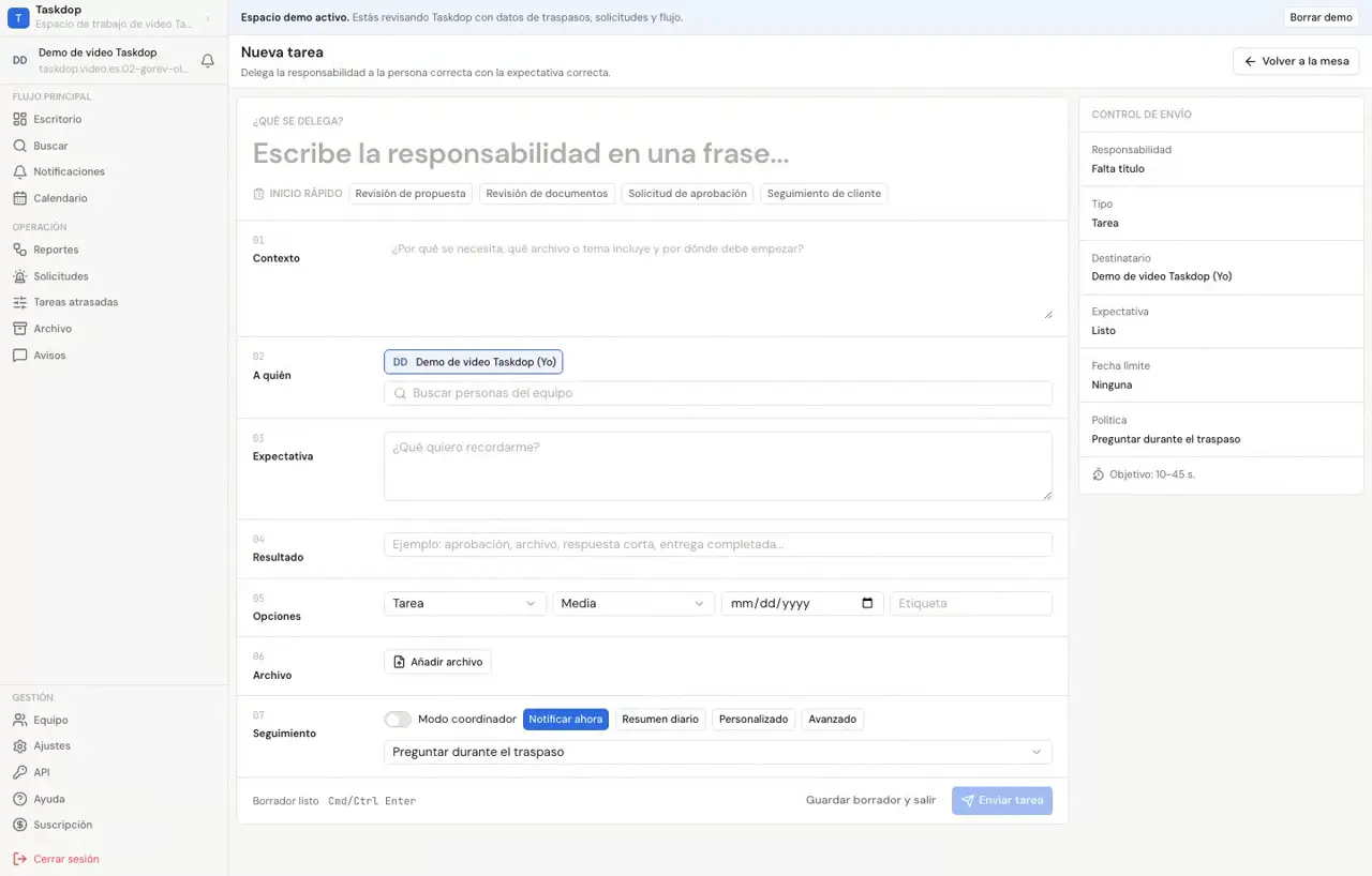 Crear una tarea