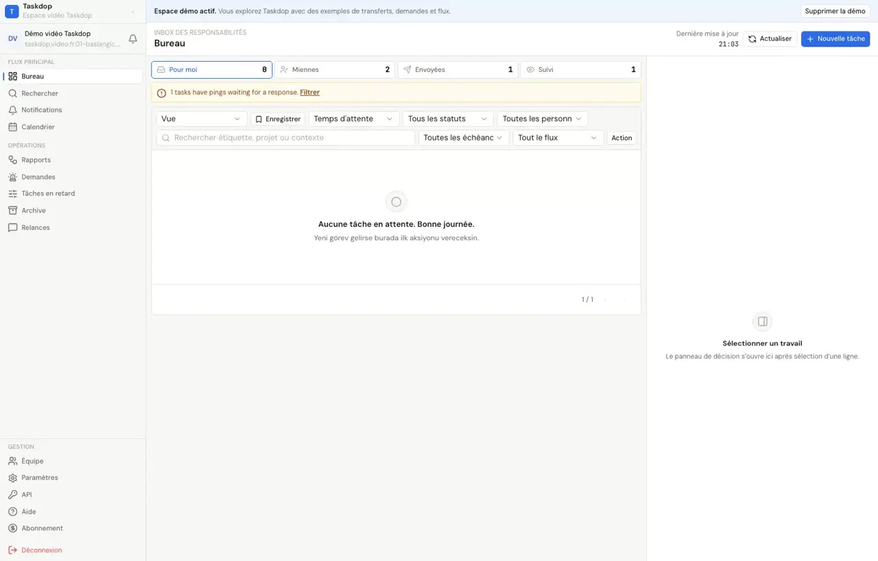 Démarrage rapide avec Taskdop